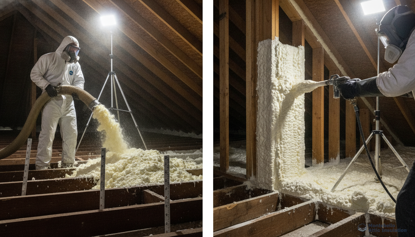 Blown-In vs. Spray Foam Insulation: Which Is Right for Your Montebello Home?